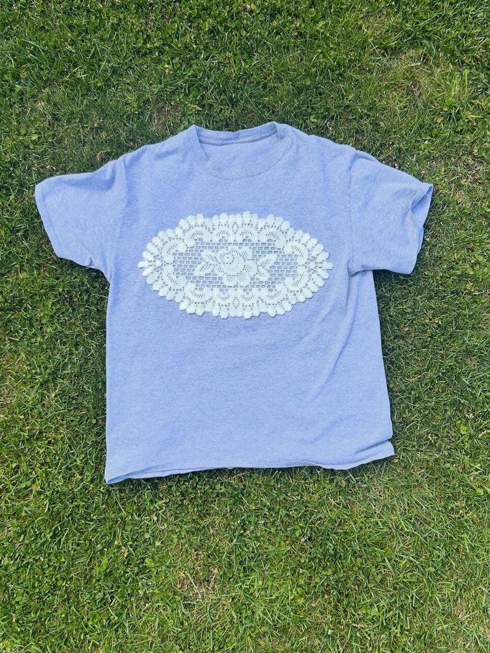 Lace front tee