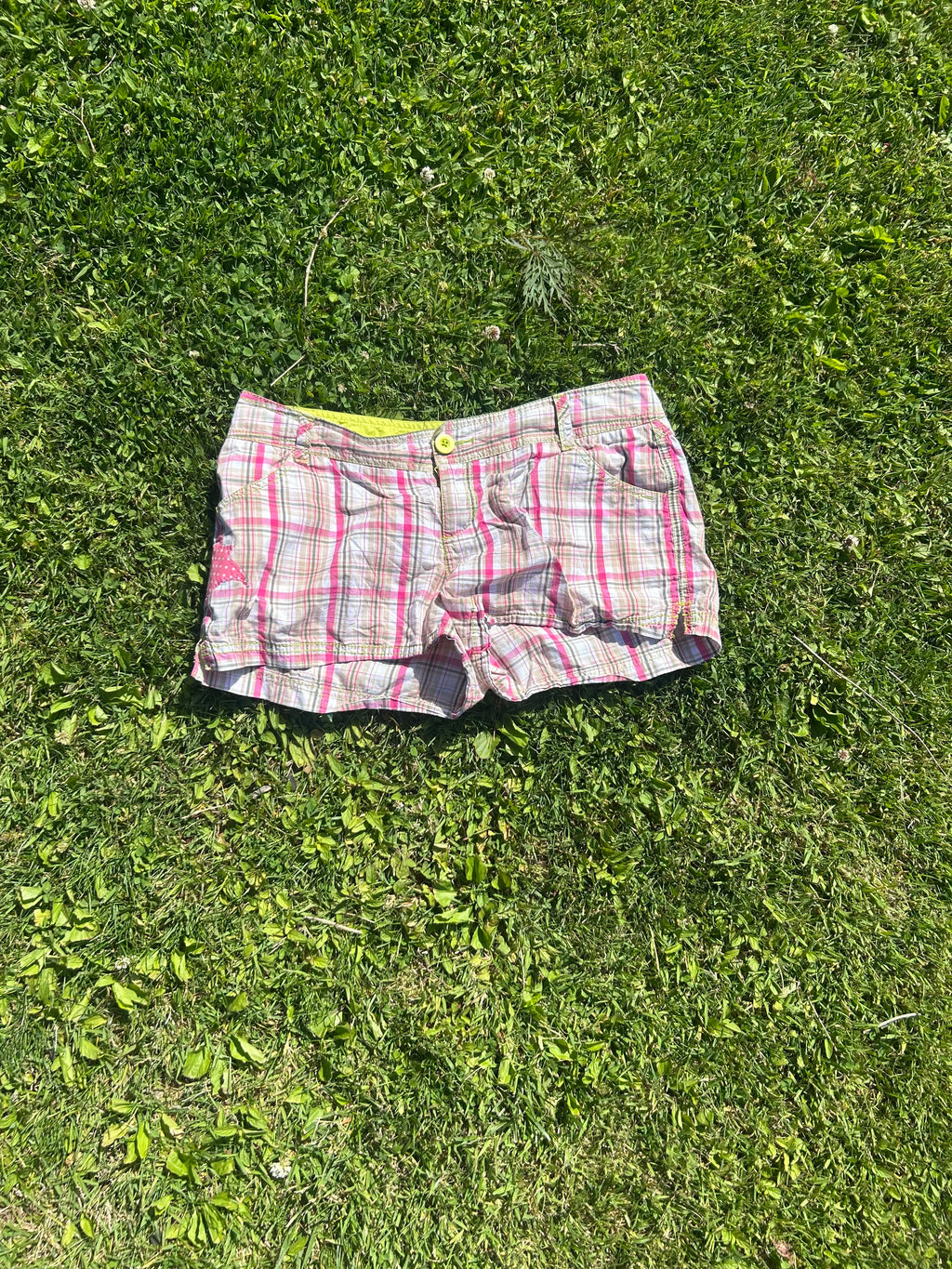 Pink flower shorts