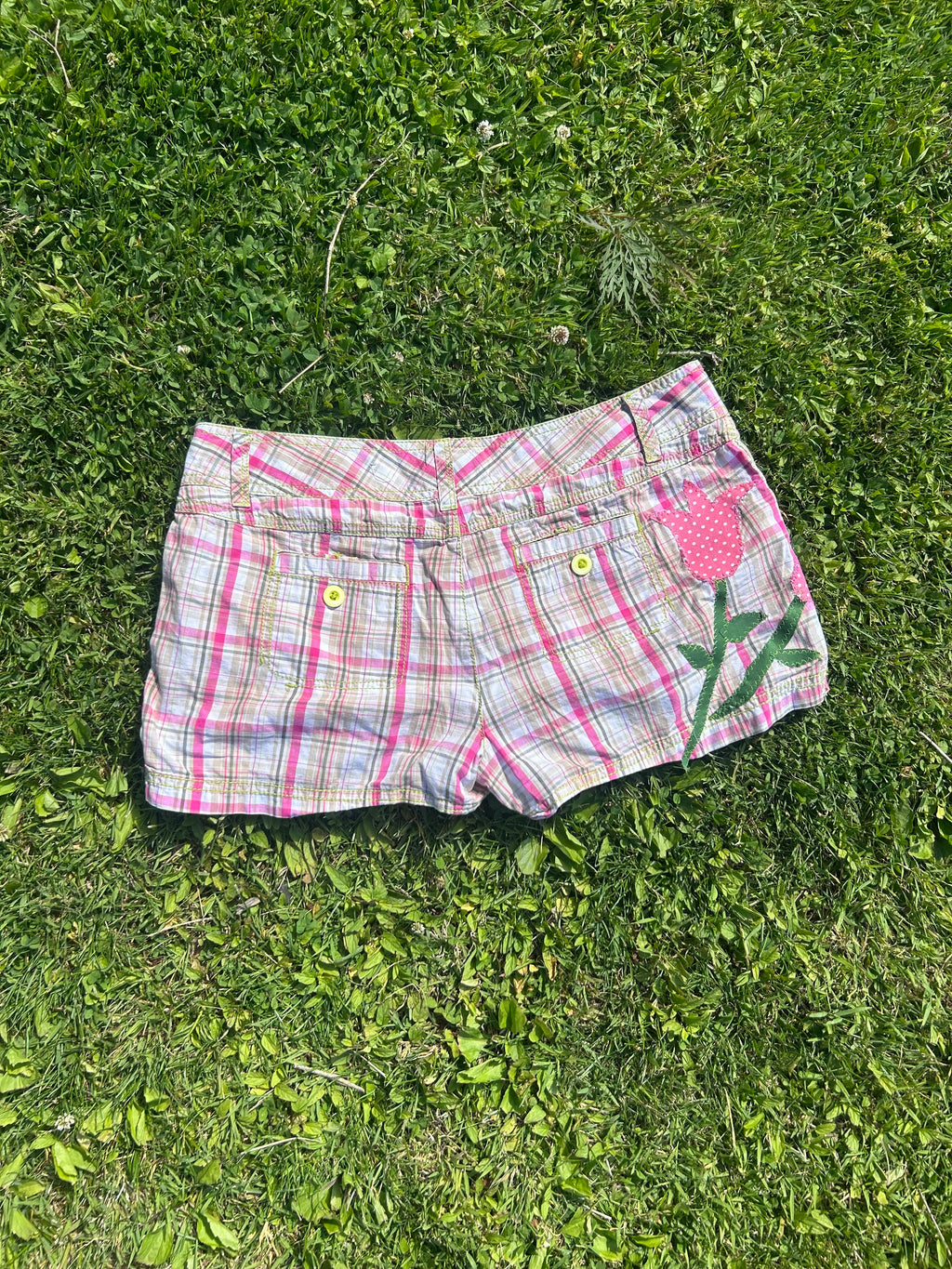 Pink flower shorts