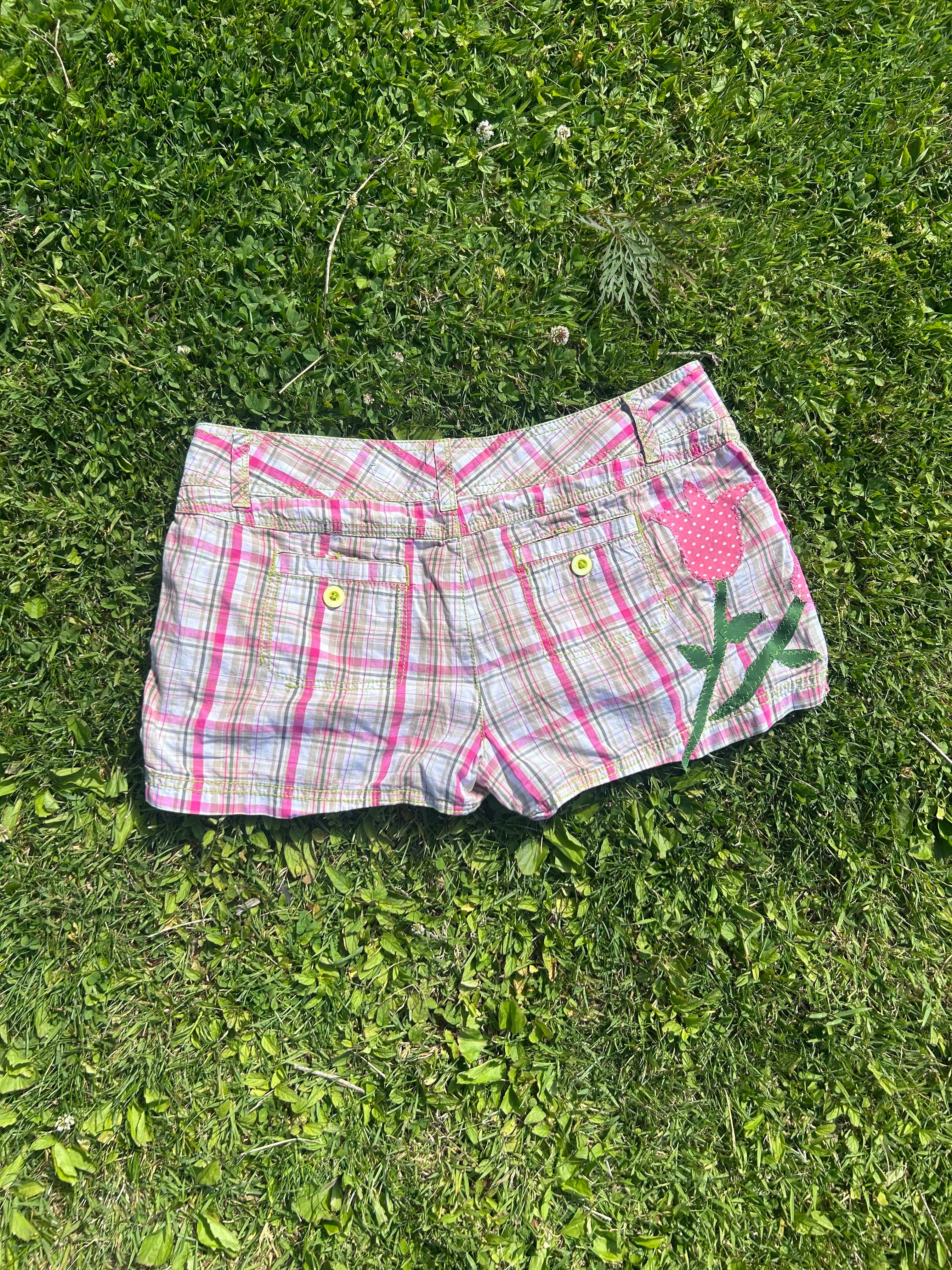 Pink flower shorts