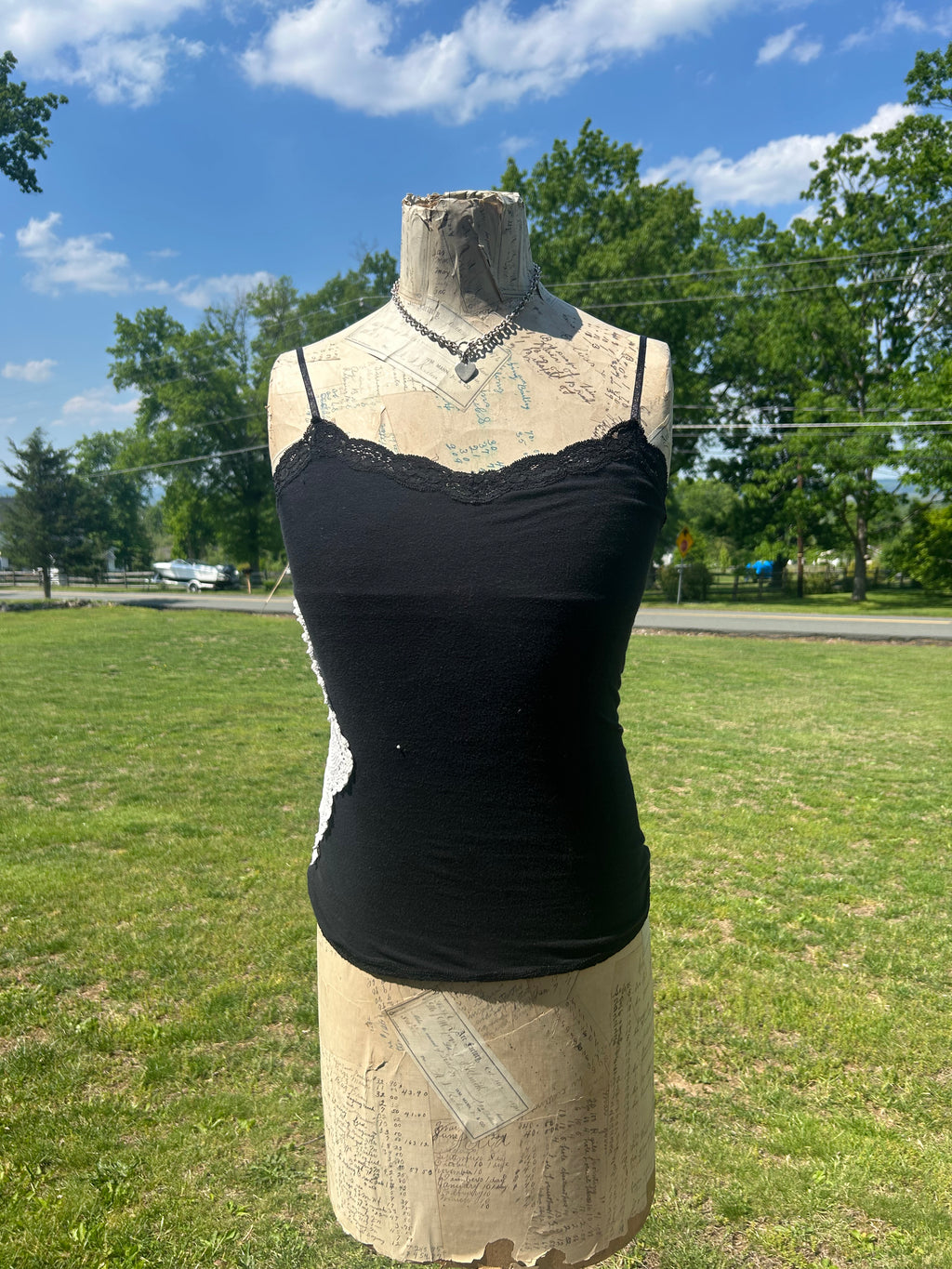 Black lace tank top