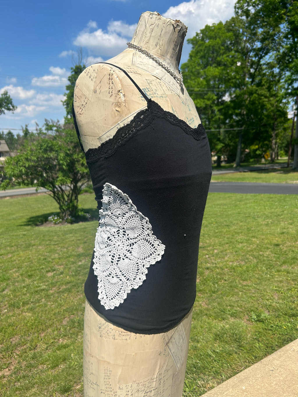 Black lace tank top