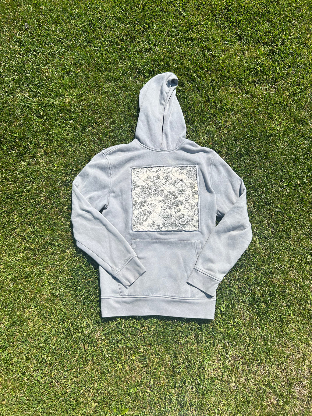 Grey hoodie with graphic