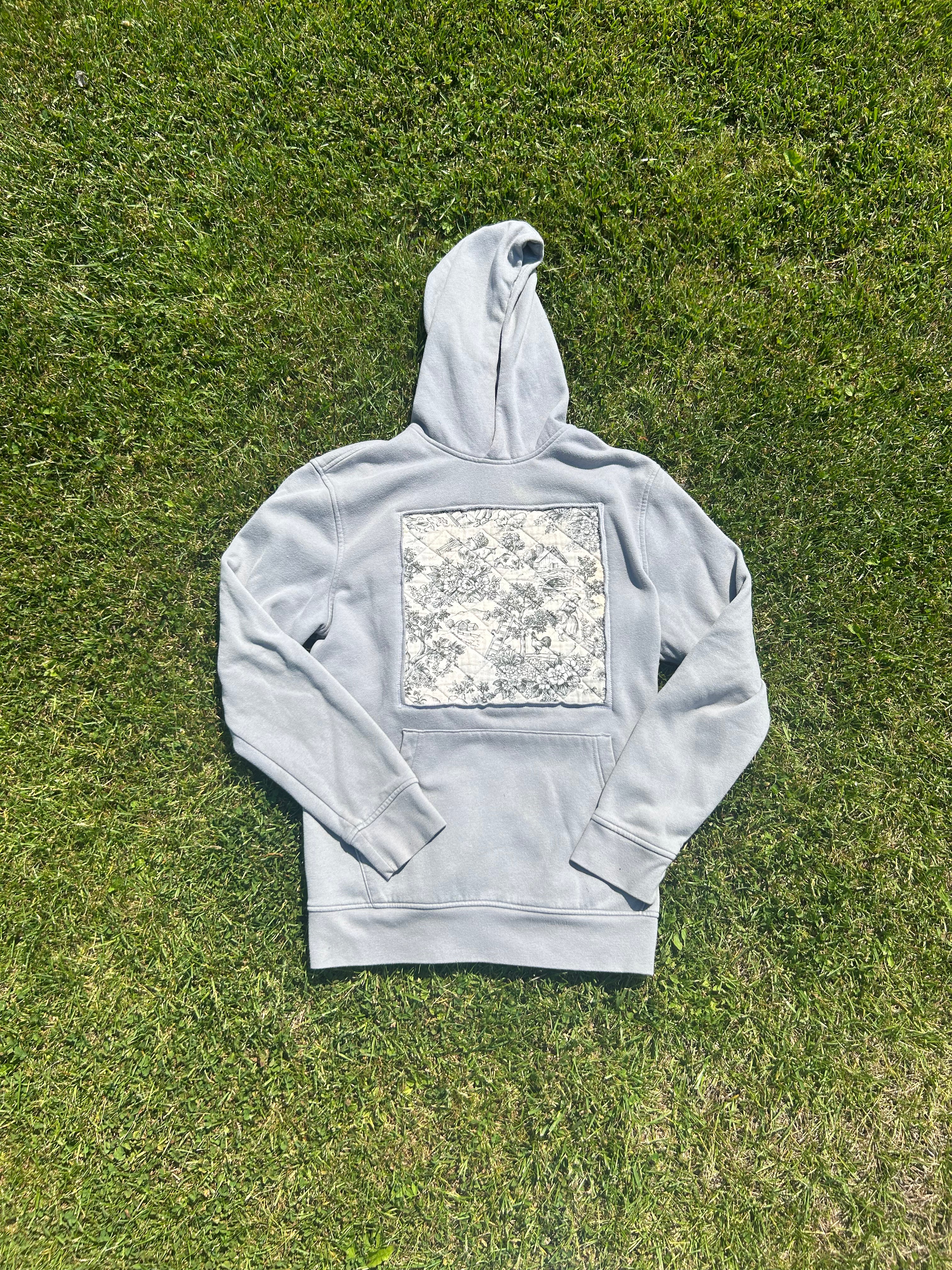 Grey hoodie with graphic