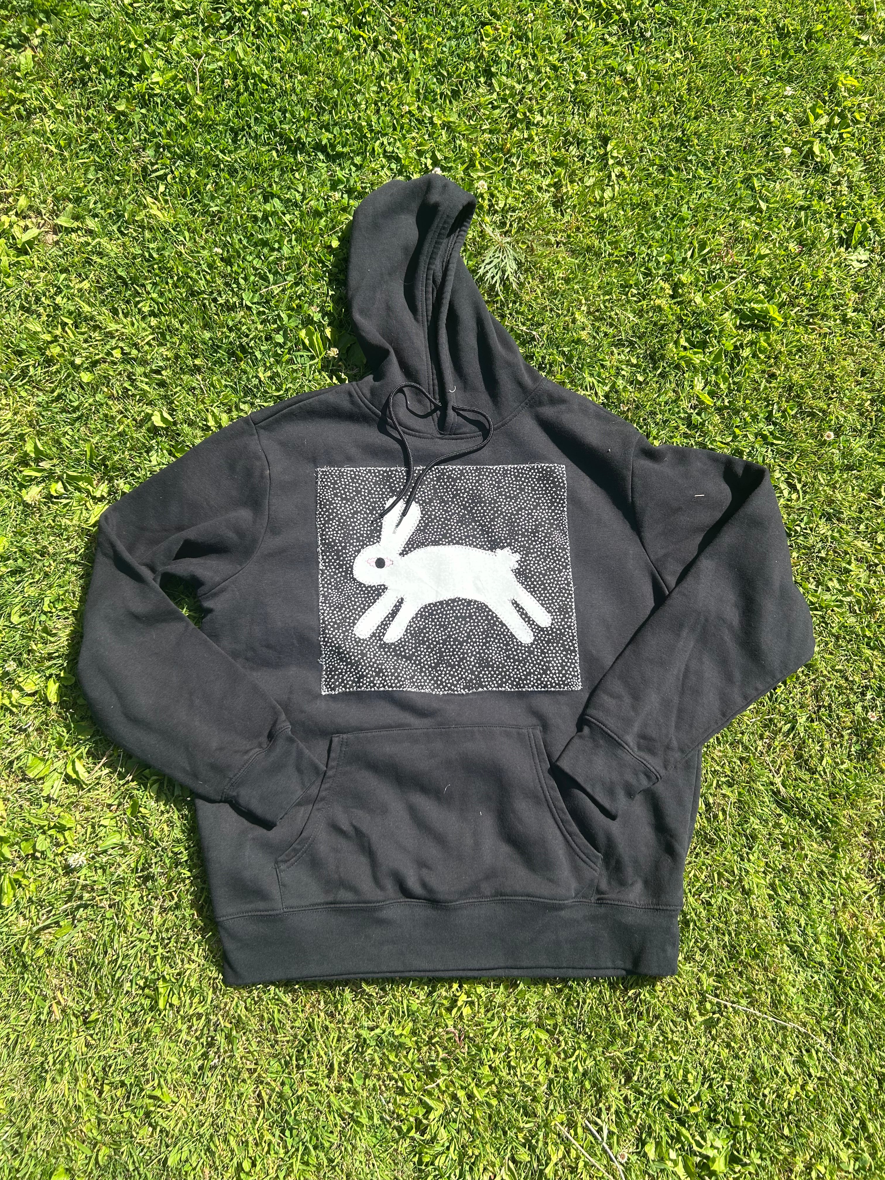 Black bunny hoodie